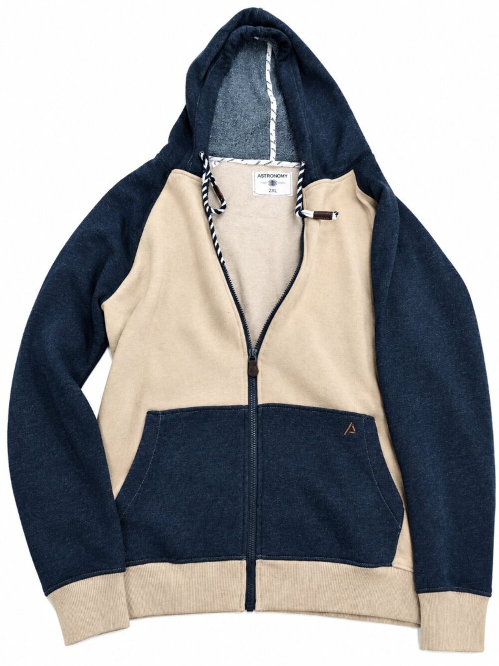 Men's Astronomy Two-Toned Zip-Up Hoodie | Size 2XL | Open To Offer